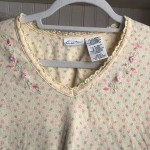 vintage flower pajama top